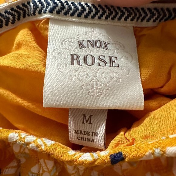 Knox Rose dress‎ women M Flutter Sleeve Tiered midi Orange Pockets lined - Picture 8 of 8